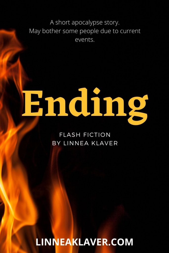 Pin for Ending flames on black background