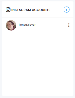 Screencap from Lately Social showing the Instagram Box with my Instagram account, @Linnea.Klaver