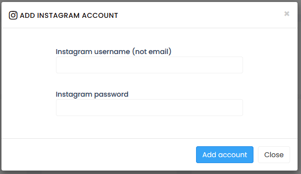 Screencap from Lately Social requesting Instagram login details