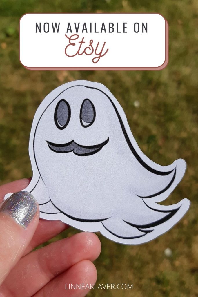 Cute Halloween Ghost Die-Cut Bujo Sticker