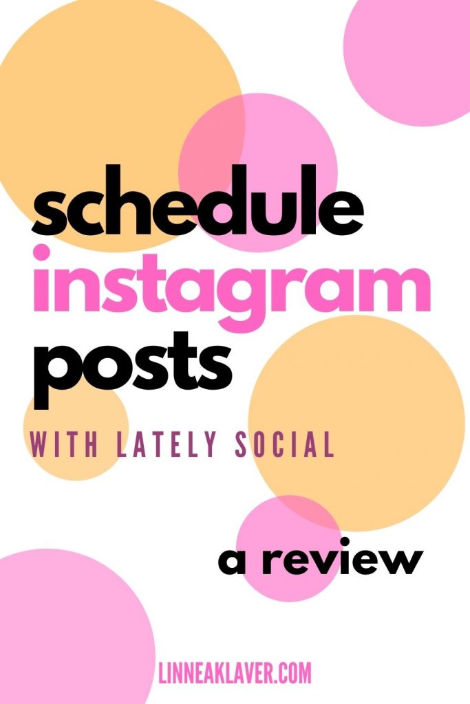 pinterest graphic for scheduling posts with lately social