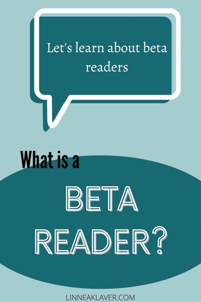 Pin that poses the question "What is a beta reader?"