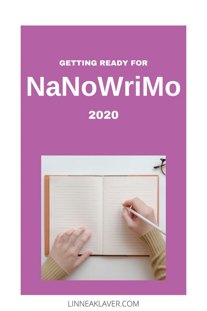 A Title Page reading Getting Ready for NaNoWriMo2020