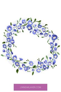 Blue Aster Wreath